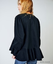 【直営店限定ITEM】ヘムフリルスパンコールTOPS (BLACK) CQ-47138H