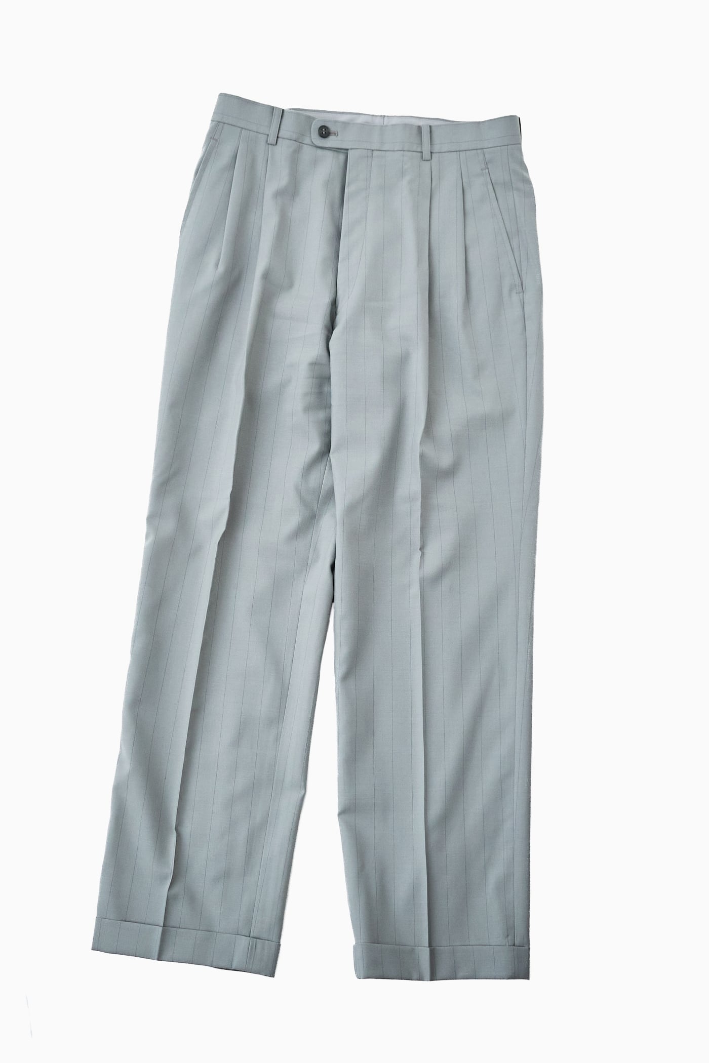 VINTAGE Christian Dior Monsieur STRIPE 2-TUCKS WIDE SLACKS | Reben