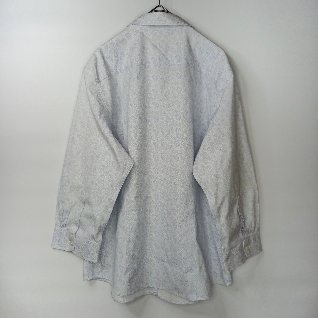 エルエルビーン　防シワ　ペイズリーシャツ　総柄　白　M