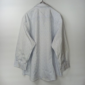 エルエルビーン　防シワ　ペイズリーシャツ　総柄　白　M