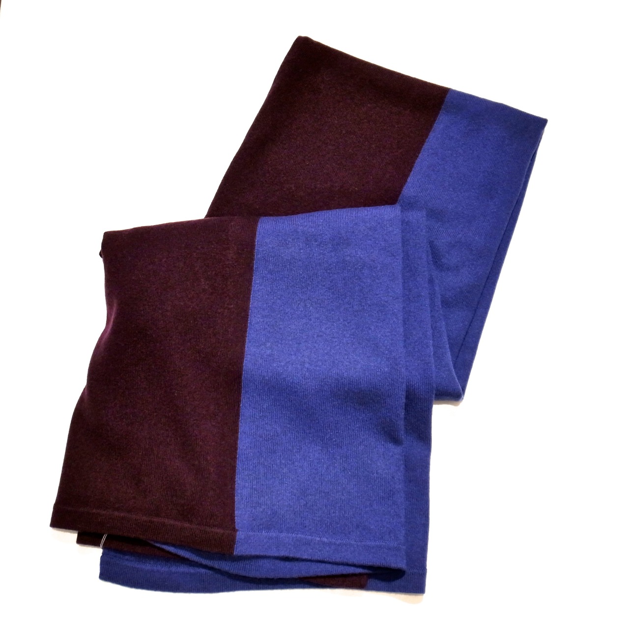 MAISON CARRÉE BI‐COLOR STOLE MIDNIGHT BLUE × VIOLET