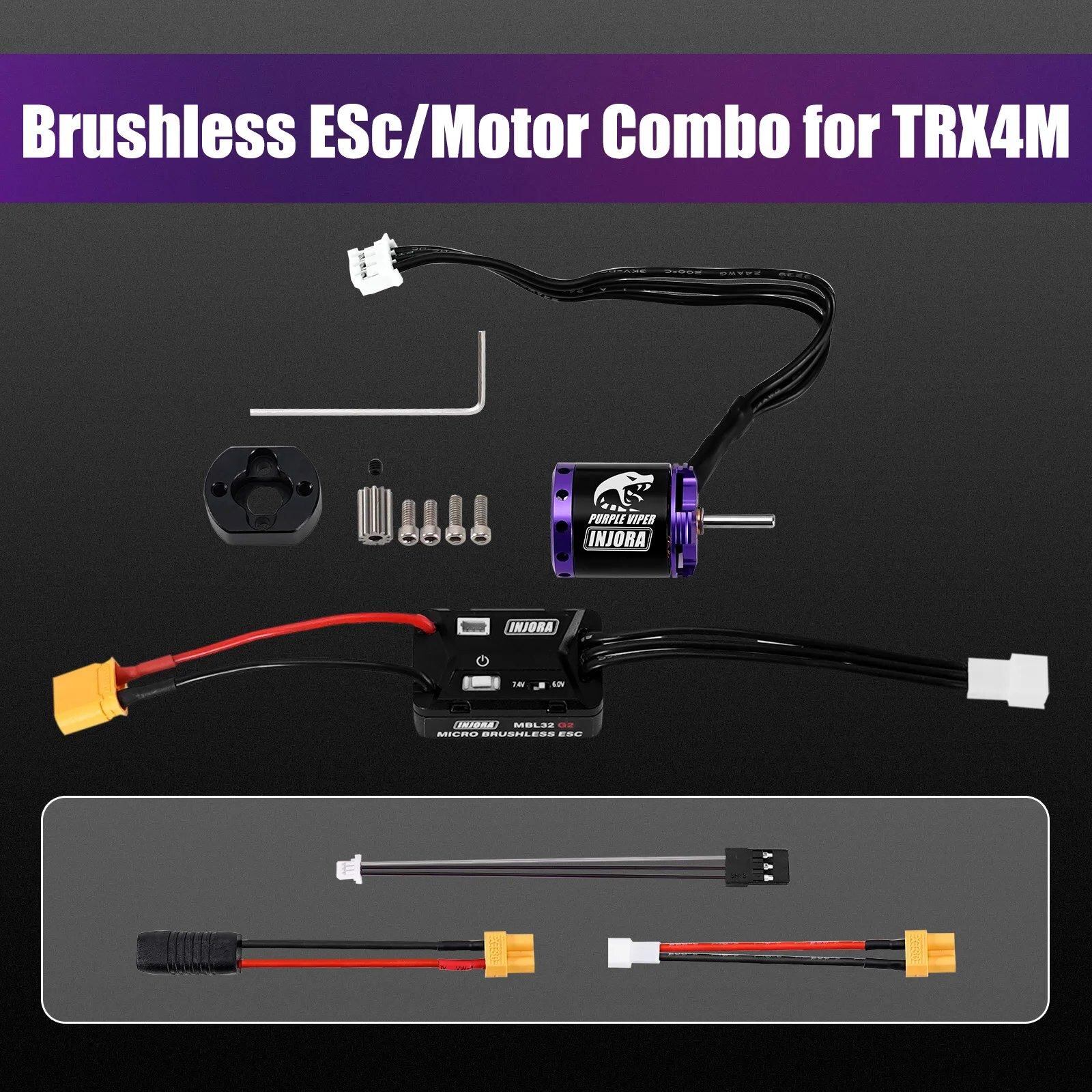 ESC-with-1721-motor: 防水MBL32 G2ブラシレスESC & 1721パープル