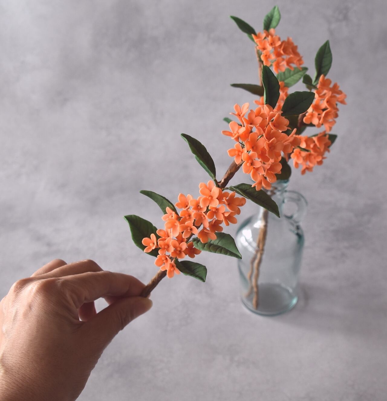 ◇金木犀（キンモクセイ）秋の花 クレイフラワー｜枯れない花の