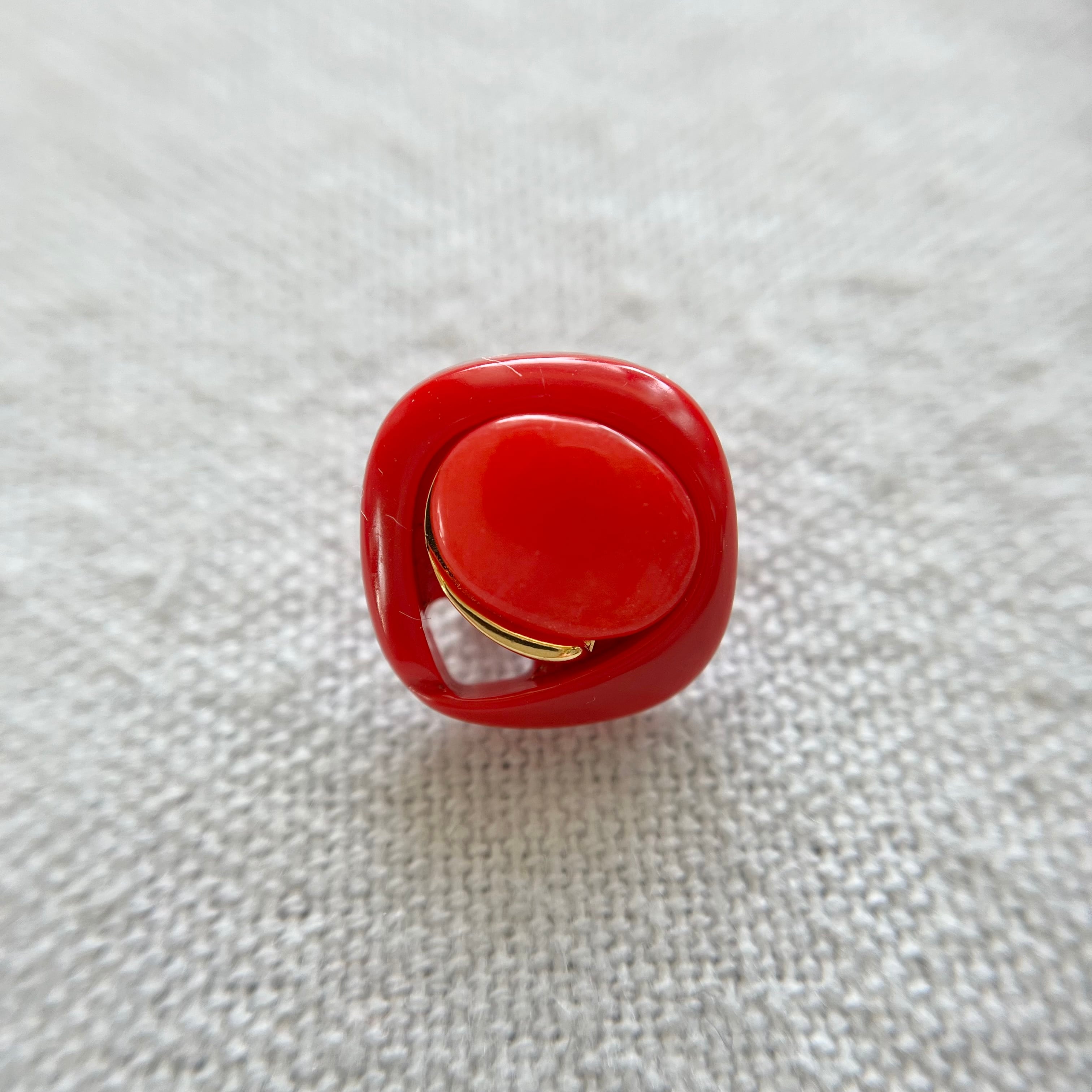 ●『2個セット』スクエア×オーバルレッド 15㎜