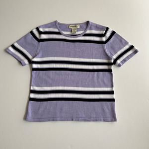 -USED- WOMENS EDDIE BAUER BORDER SHIRTS -LAVENDER- [S]