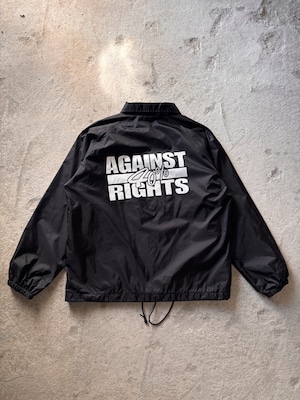 FORTY PERCENT AGAINST RIGHTS/21AW EST Jacket/L/ロゴプリントコ－チジャケット/ナイロンジャケット/ブラック/WTAPS/フォーティーパーセントアゲインストライツ
