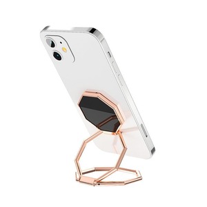 【数量限り】スマホリング スマホスタンド 折りたたみ 360度回転 薄型 粘着テープ式 携帯電話 iPhone/Android/switch/kindle/ipadタブレット 種機器対応 (ローズゴールド)
