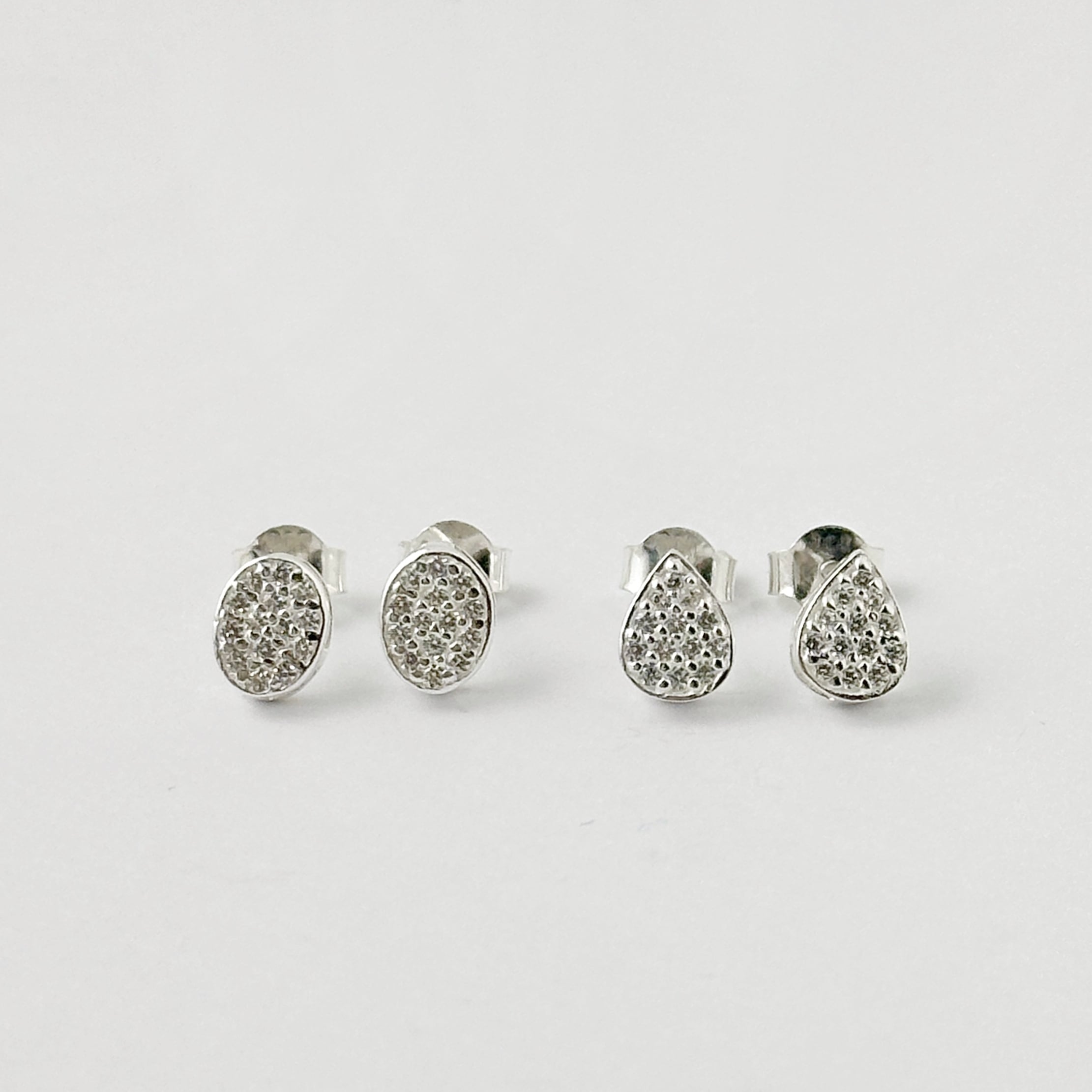 mallow ino シルバー スタッドピアスセット ジルコニア オーバル / ドロップ スタッド ピアス | 【公式通販】鎌倉