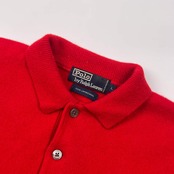 Polo by Ralph Lauren ラルフローレン 長袖 ウール ポロニット L/レッド メンズ