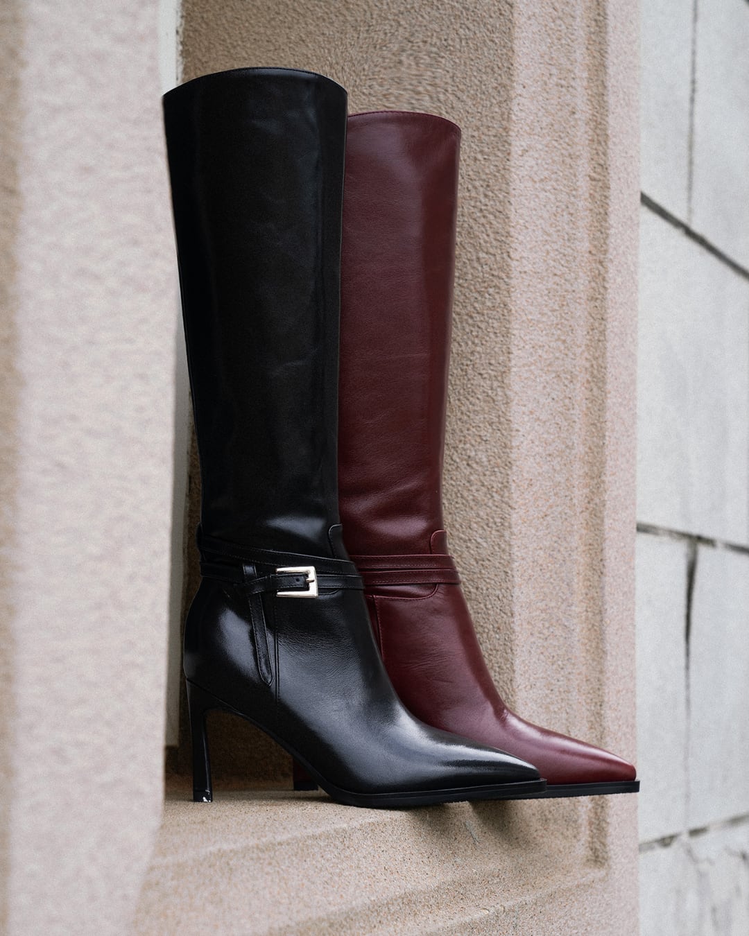 ベルトポインテッドロングブーツ G25152