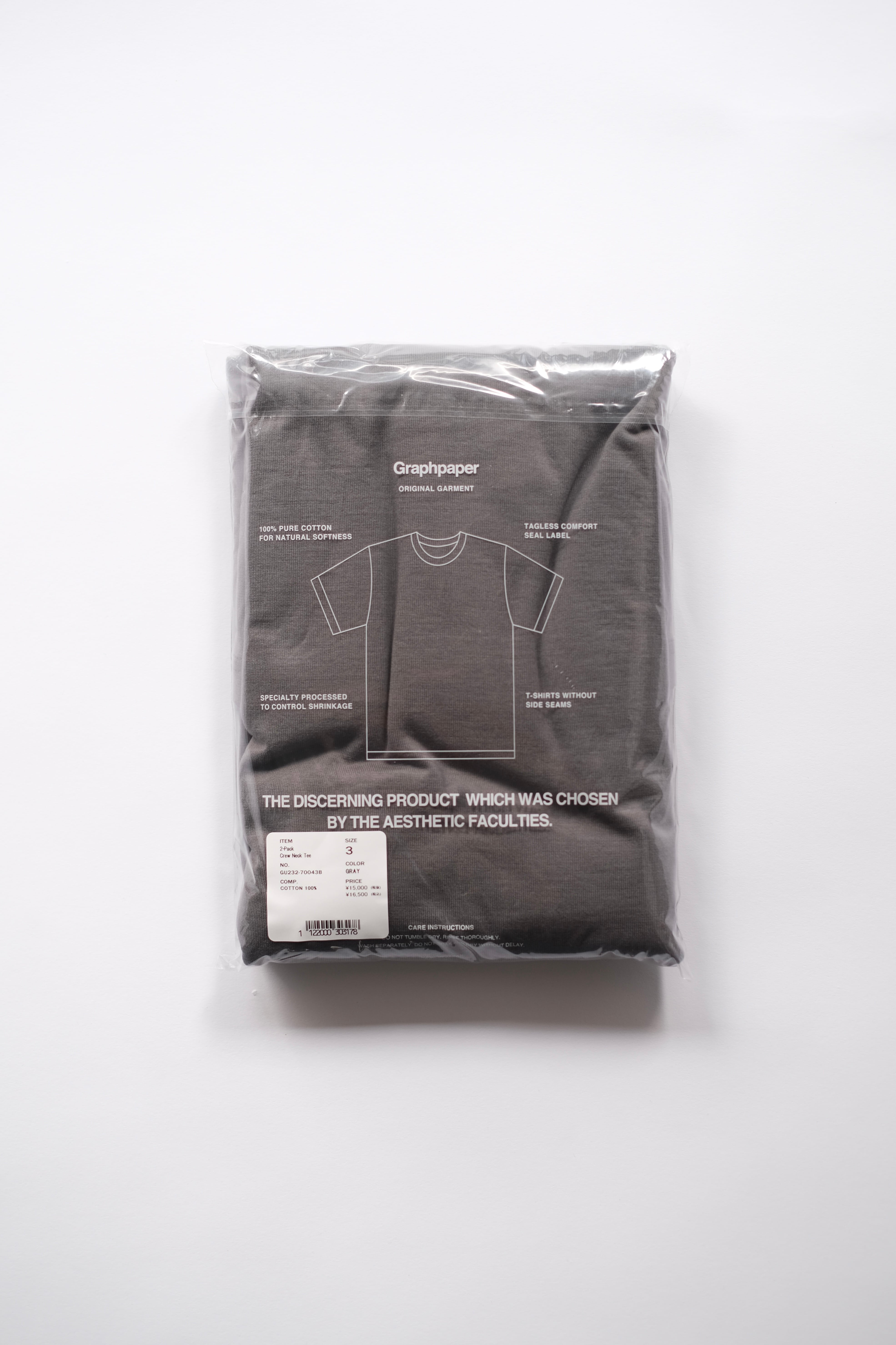 Graphpaper / 2-Pack Crew Neck Tee GRAY | LIVING powered by BASE