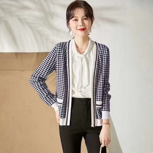 千鳥格子　カーディガン  AJ−12541-2908