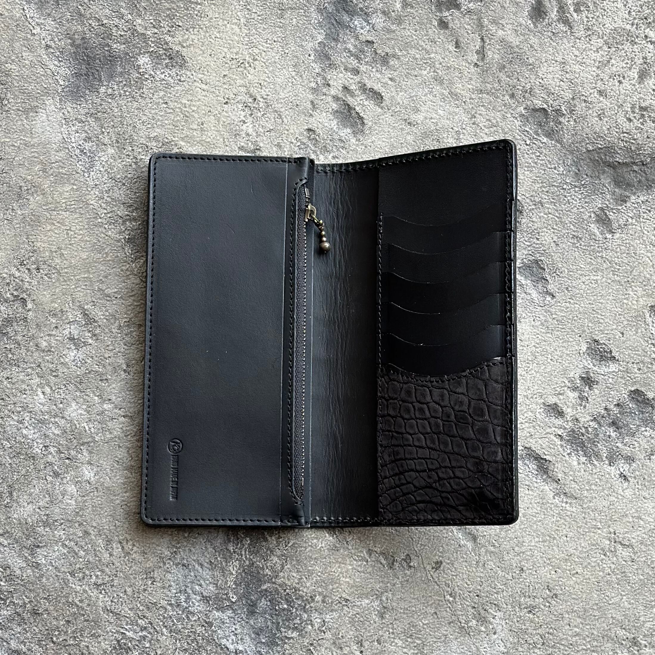 直営店限定商品】ウォレット スタンダード ヌバック クロコダイル
