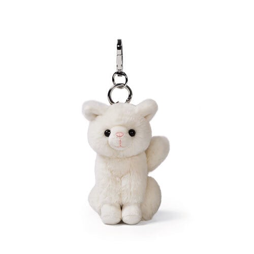 Well-behaved White Cat Bag Charm_MC600230