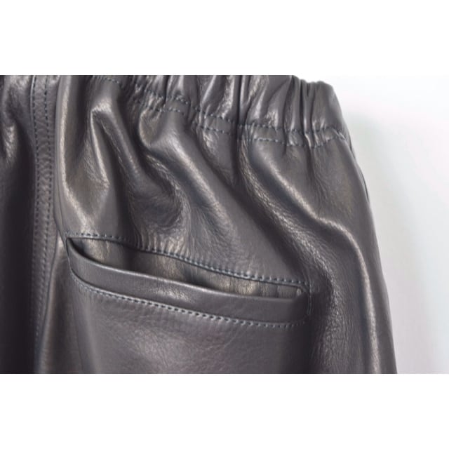 Simva 123-0053-NVBK Leather Easy Pant NavyBlack | O'KEEFFE Online