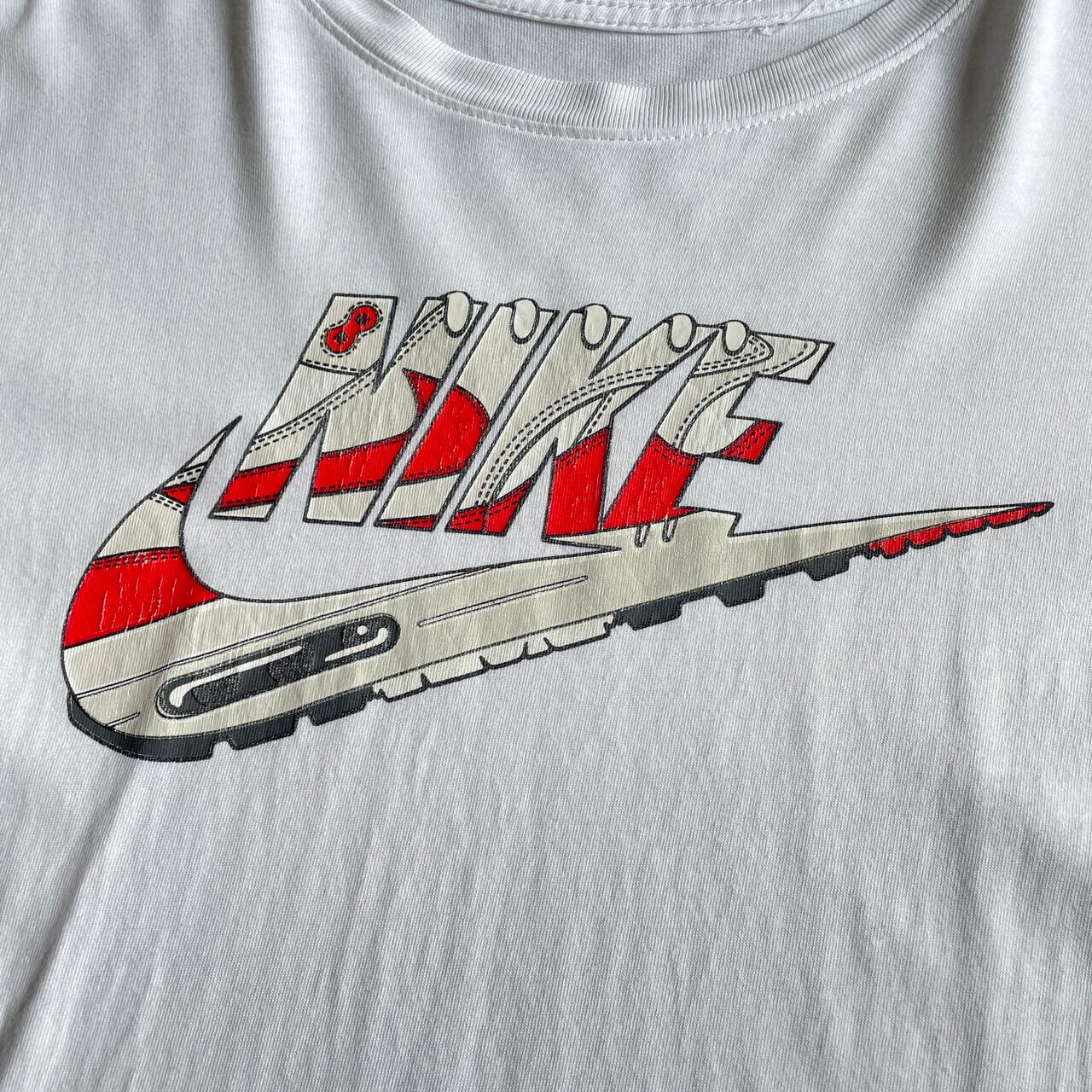 90s 00s NIKEセンターロゴプリントTシャツ 　デッドストック　ナイキ NIKE ナイキ Tシャツ センターロゴ プリントロゴ 90s 白タグ