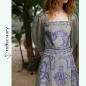 物語をまとう:宮殿アートプリントワンピース《XU0257》