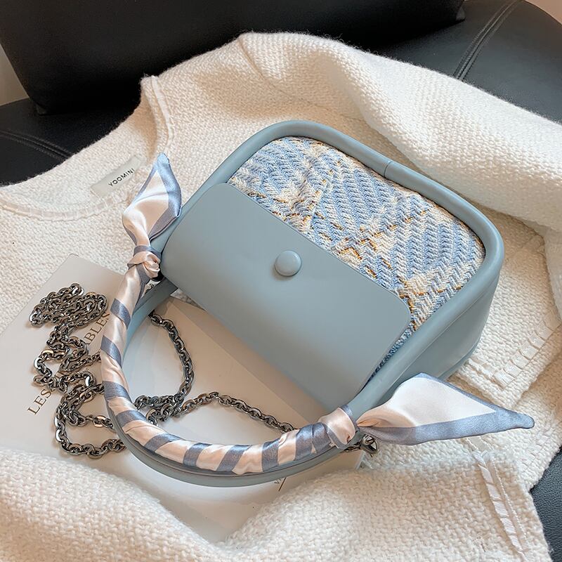 サマーチェーン 夏物 スクウェア メッセンジャーバッグ 手作りハンドバック68232328615