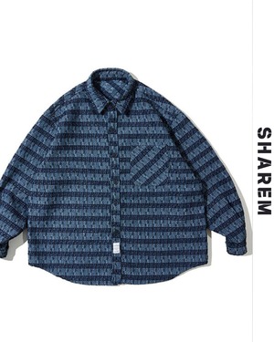 Jacquard Weave Long Sleeve Shirt B0227