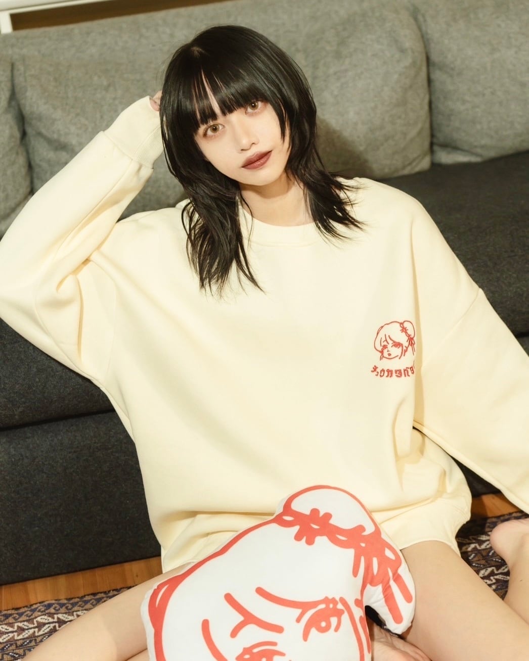 unisex】チュウカタベタイ LOGO sweat / white | チュウカタベタイ