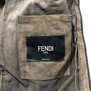 FENDI brown suede single riders jacket