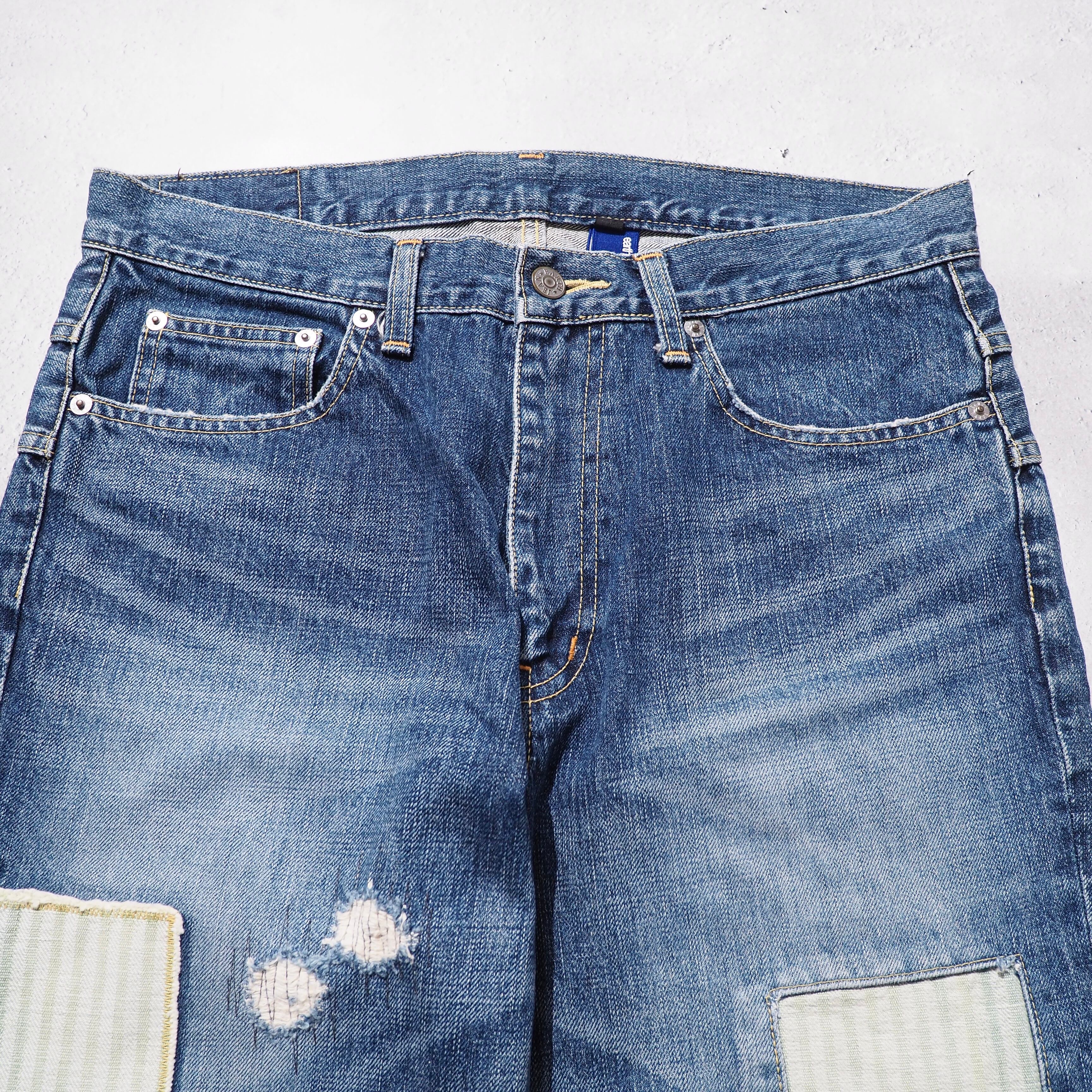 2000s ” 襤褸 ” Good Aging × Damage Custom Denim pants