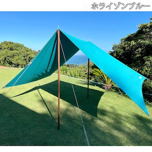 パジャマムーン × Greenfiled コラボ オリジナル コットン タープ 日本製 アウトドア 用品 キャンプ グッズ レクタタープ ハンドメイド