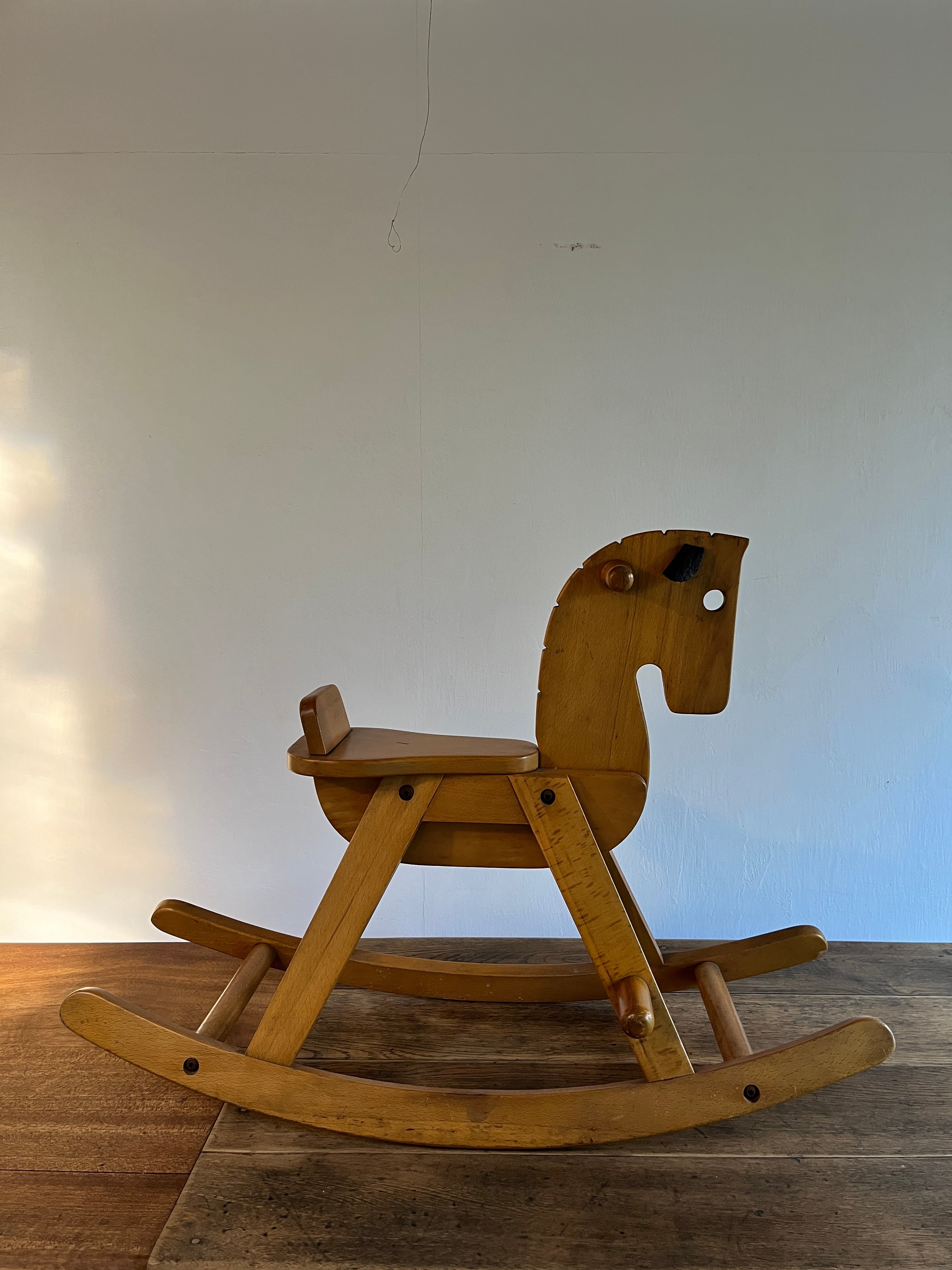 アンティーク 木製 ロッキングホース ビンテージ】木製の木馬／ロッキングホース│Porch Drop vintage