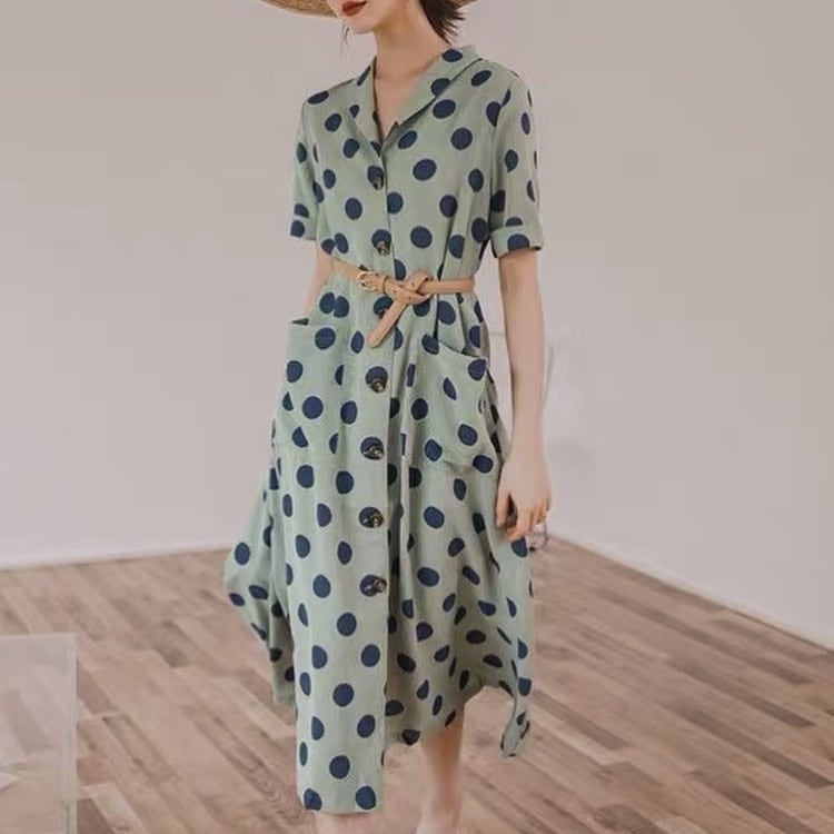 ドットフレアワンピース 00184