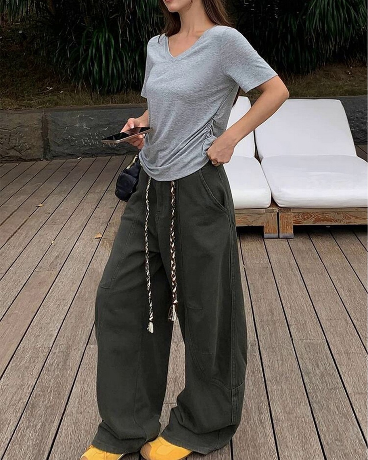 ロープベルトワイドパンツ 2color A0366 - 14