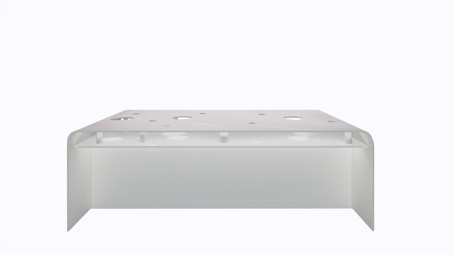 ターブル・ペルフォレ (白) - Table Perforée (White)-Width 2200mm