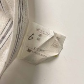 リネン混 PIERRE BALMAIN ピエールバルマン ストライプ バンドカラー 半袖シャツ L/アイボリー系 メンズ CHOYA