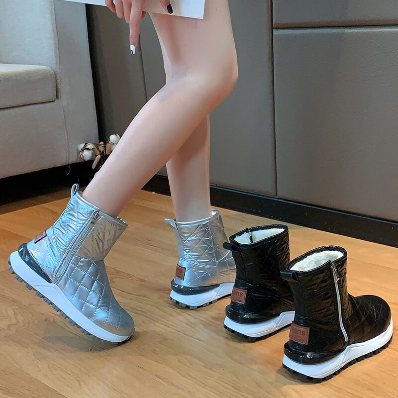 ブーツレディースベルベットウィンターカジュアル 靴 シューズ 冬物 ラウンドトー 部族の婦人靴946223181