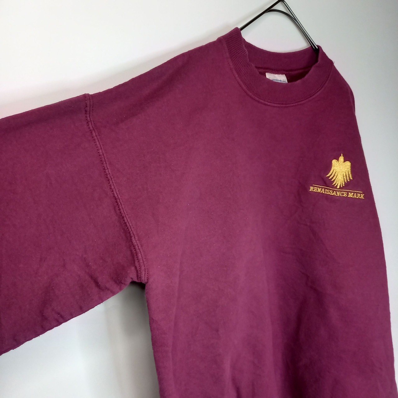 クルーネック　スウェット　トレーナー　金刺繍　企業ロゴ