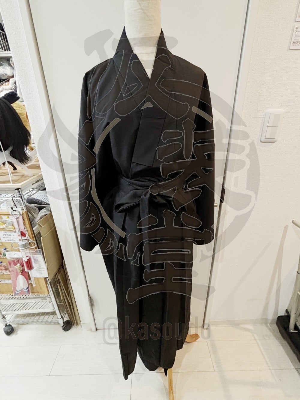 オリジナル 着物+袴 黒色【ばら売り可】