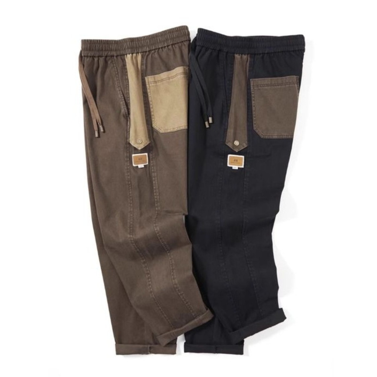 Tapered Pants with Back Pockets Cotton Twill ◇2color H0796