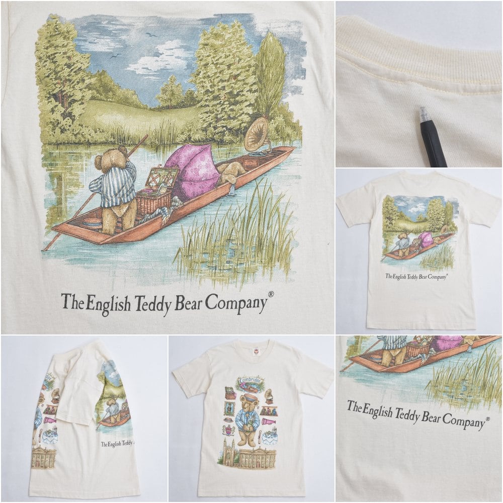 90s The English Teddy Bear Company 両面プリント テディベア Tシャツ