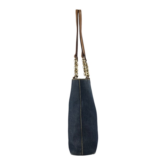 Christian Dior クリスチャン ディオール マリスパール ハンドバッグ インディゴ ロゴ キャンバス トートバッグ vintage ヴィンテージ オールド kxnt2a