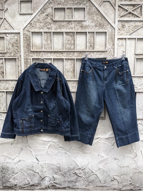 "CHAIN" denim jacket & pants / SET UP