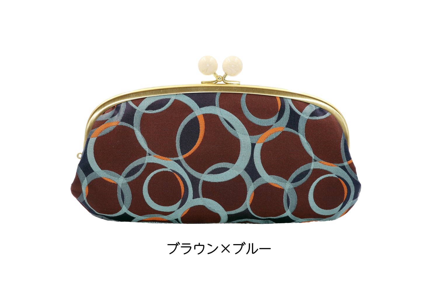 西陣織・がま口長財布・伝統工芸・親子がま口・大容量・バブルドット