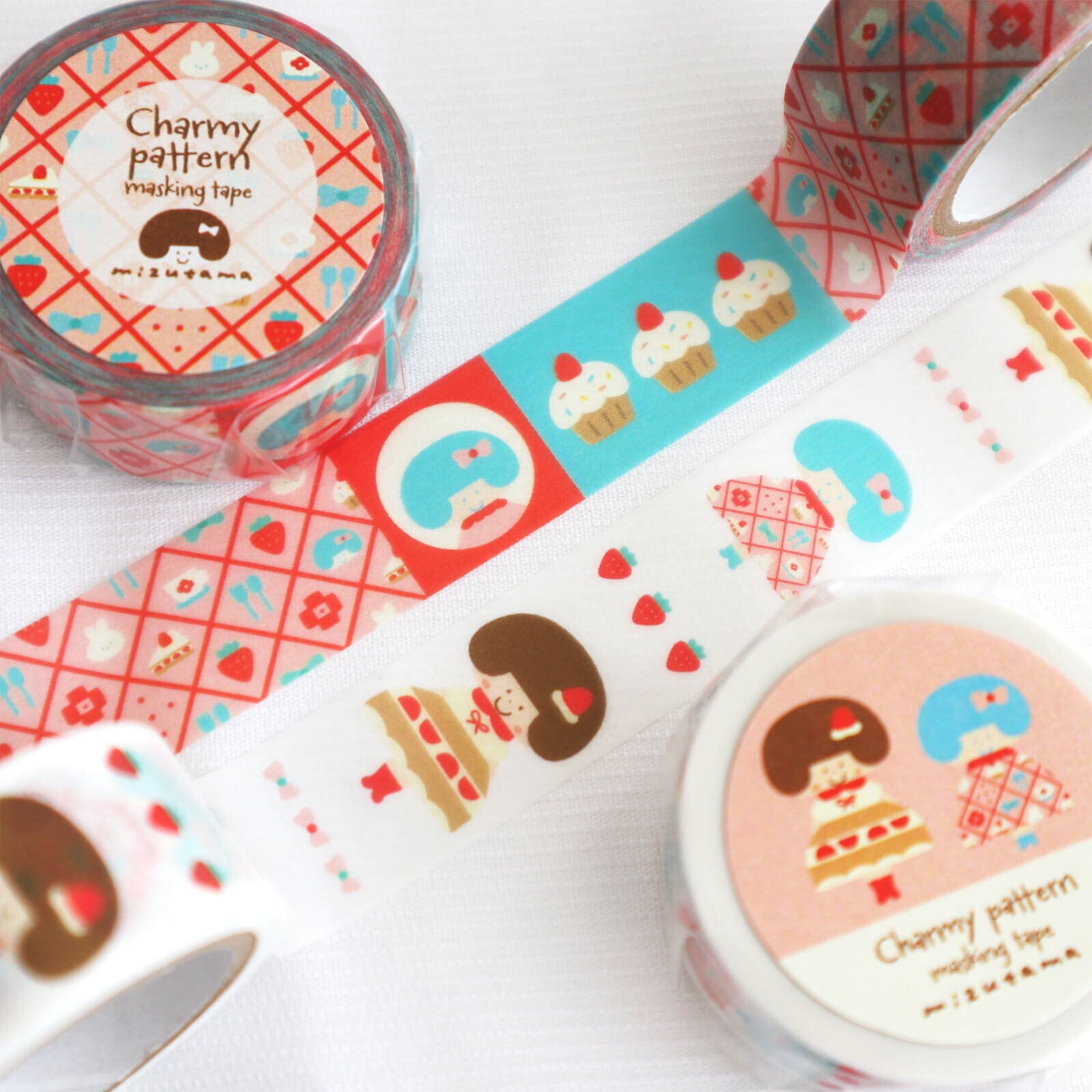 mizutama charmy pattern マスキングテープ ショートケーキちゃん