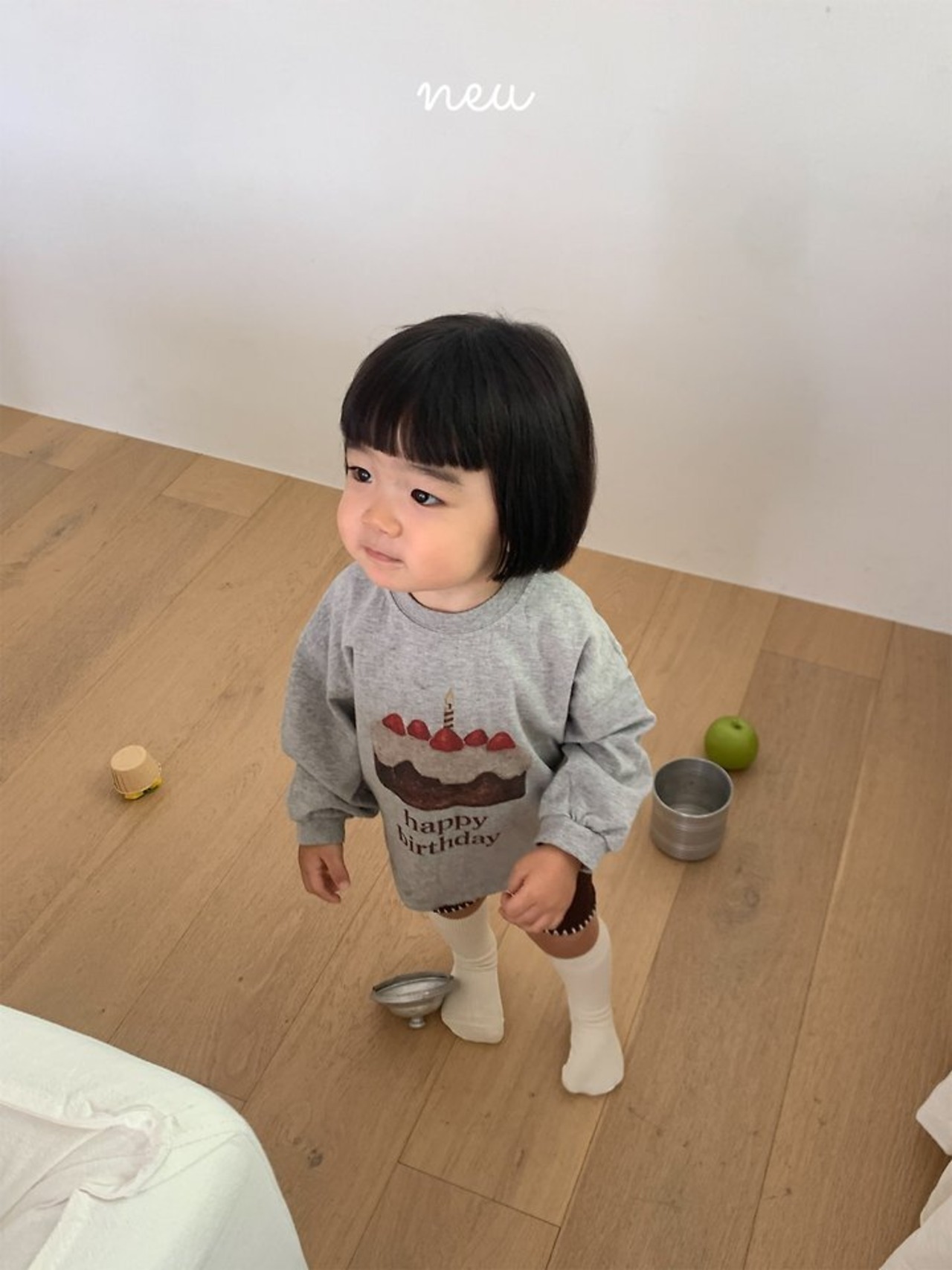 【取寄】Neu バースデイTシャツ｜秋服｜韓国子供服 ｜26/AT