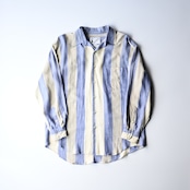 SHIRT8(グーチレーヨンストライプロングスリーブシャツデッドストック)