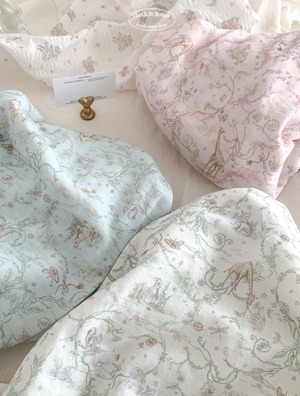 【予約】動物園ドローイング　二重ガーゼ生地