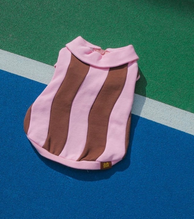 Ziggy Cotton Dog Quarter-Zip Pullover Pink