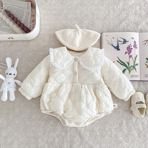 【BABY】冬新作　プリンセス厚手ロンパース
