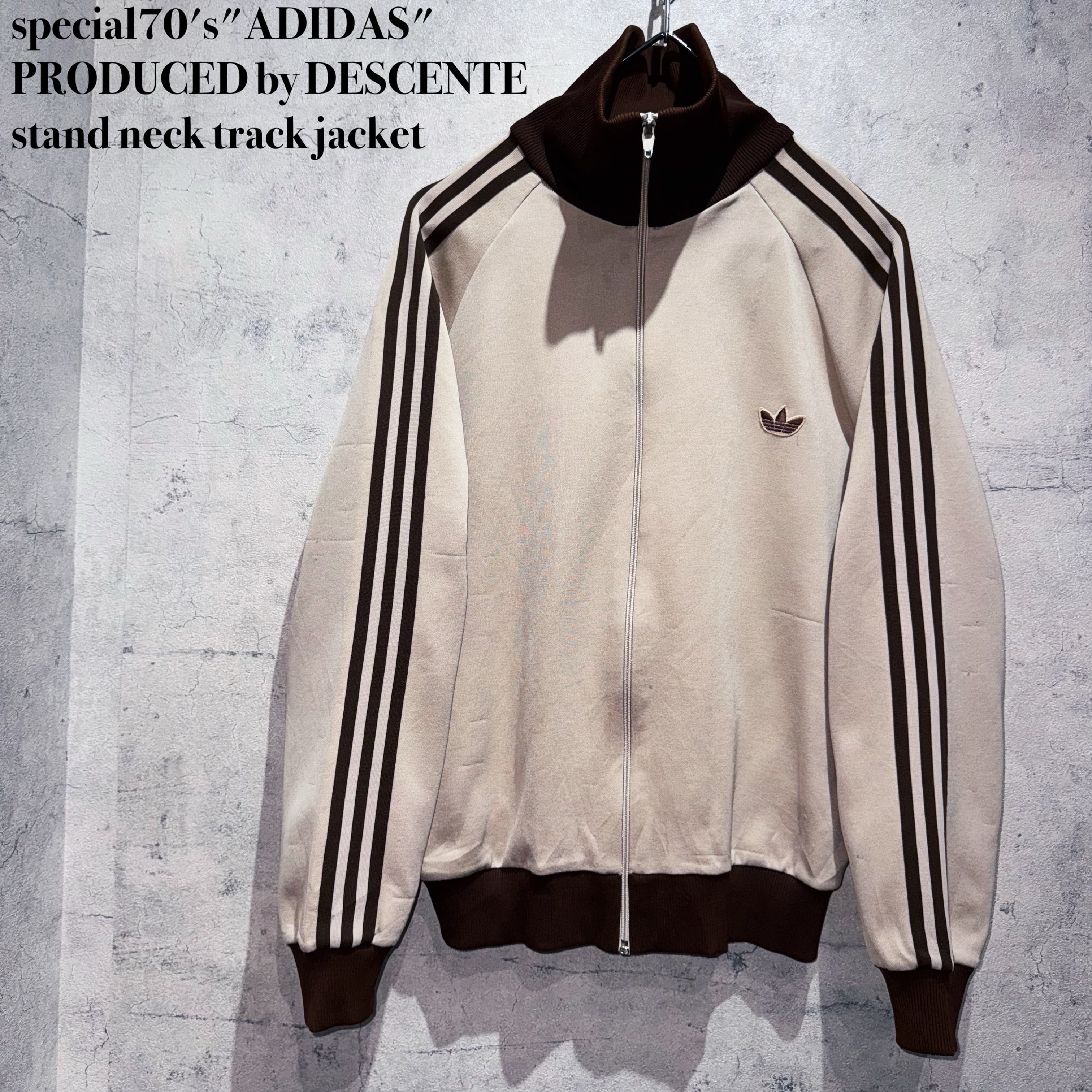 special70's"ADIDAS"PRODUCED by DESCENTE stand neck track jacket