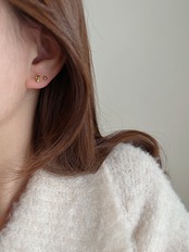 S925 オリーブスタッドピアス