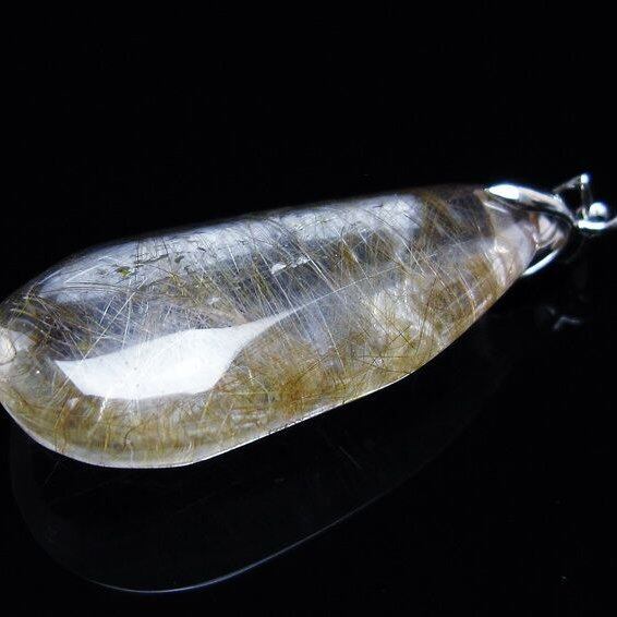 プラチナルチルクォーツ ペンダント 一点物 メール便可 [M便 1/20] 112-13139