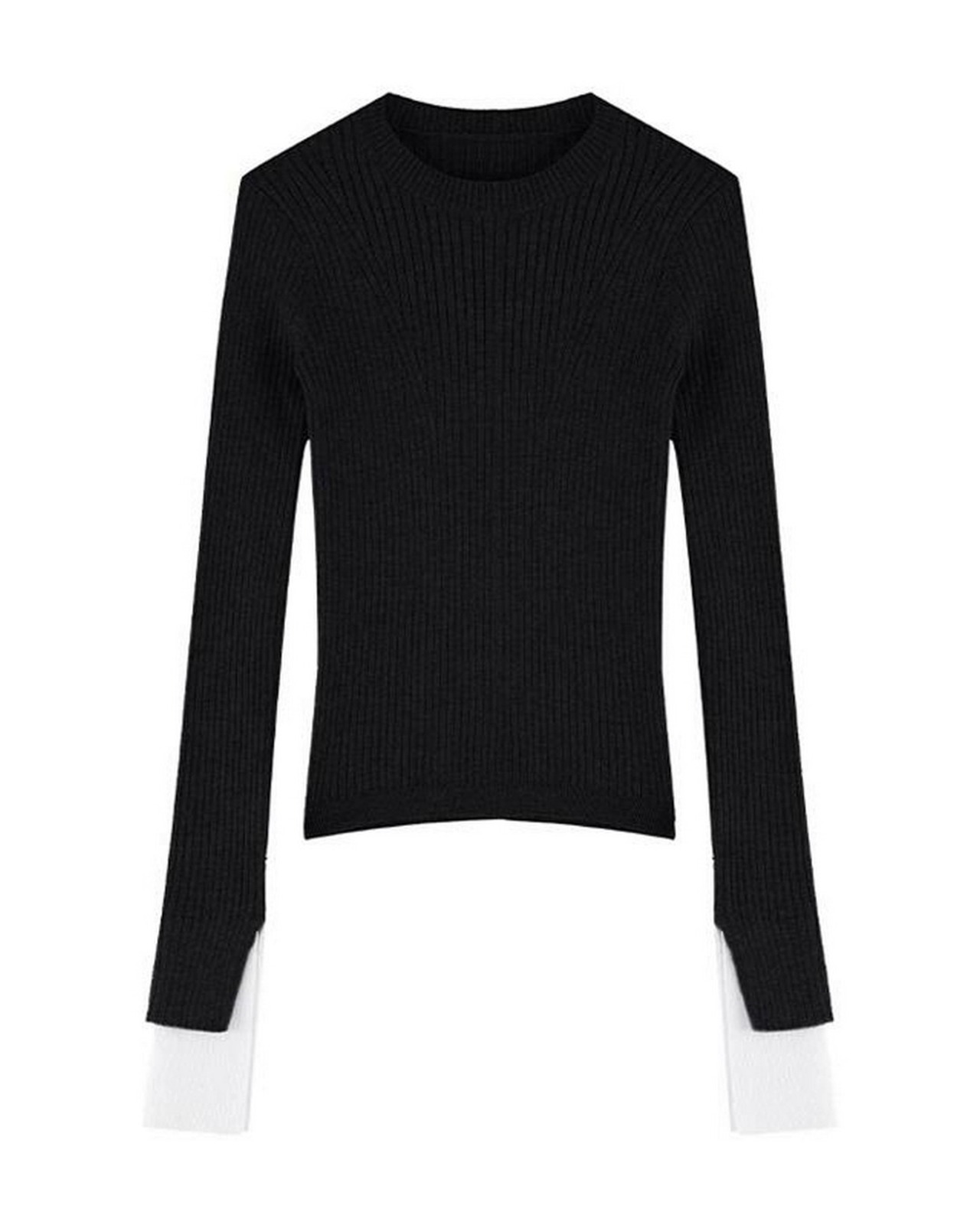 スリーブコントラストリブニット 2color  A0527 - 20